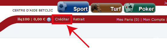 créditer betclic