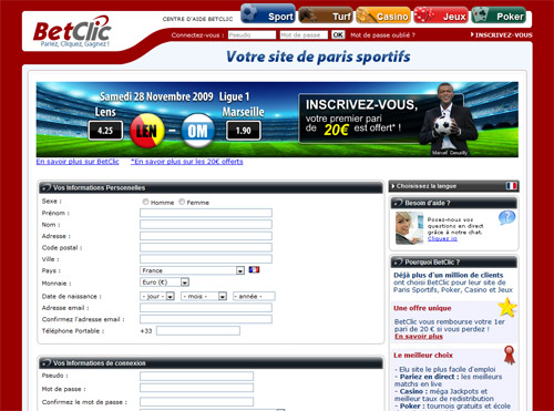 inscription Betclic