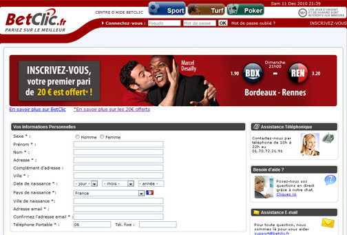 offre betclic inscription