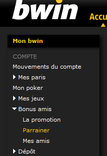 parrainage bwin