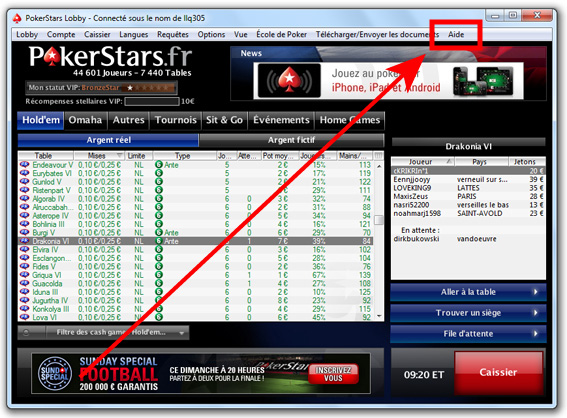 aide pokerstars