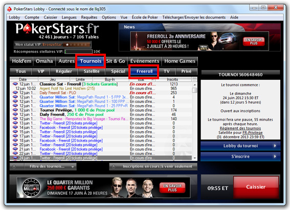 lobby freeroll pokerstars