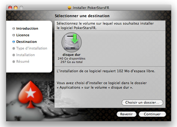 installateur pour l'adresse mac