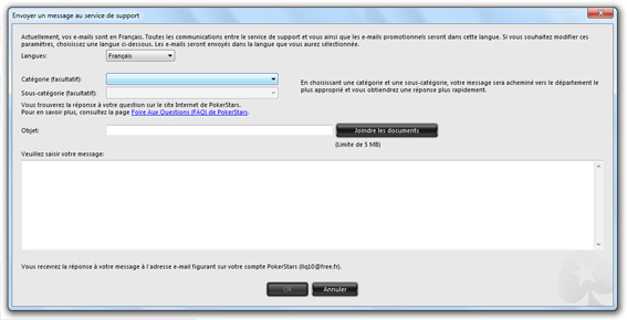 support pokerstars formulaire