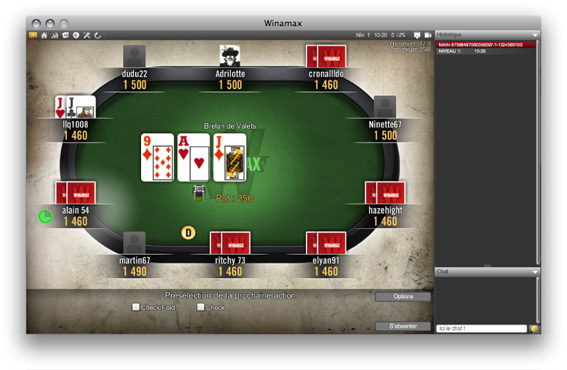 table winamax mac